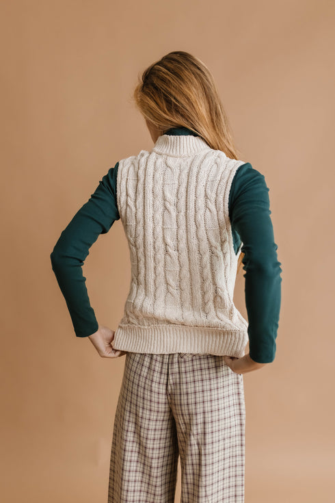 Snow Bunny Knit Vest// Ivory